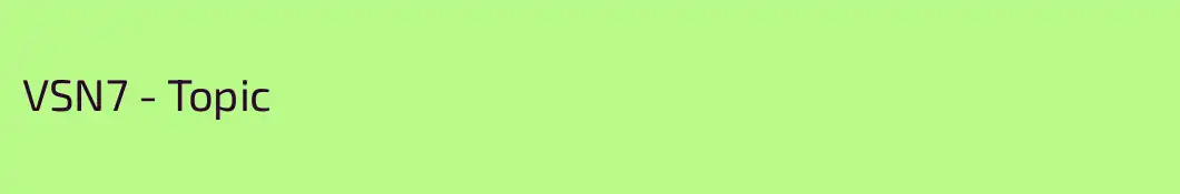VSN7 - Topic